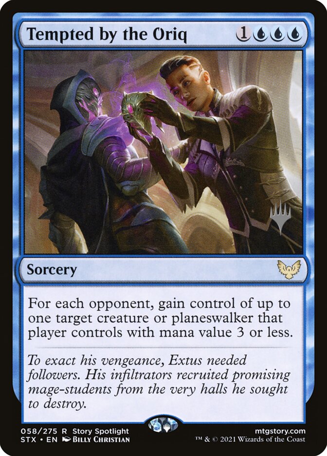 Tempted by the Oriq card front
