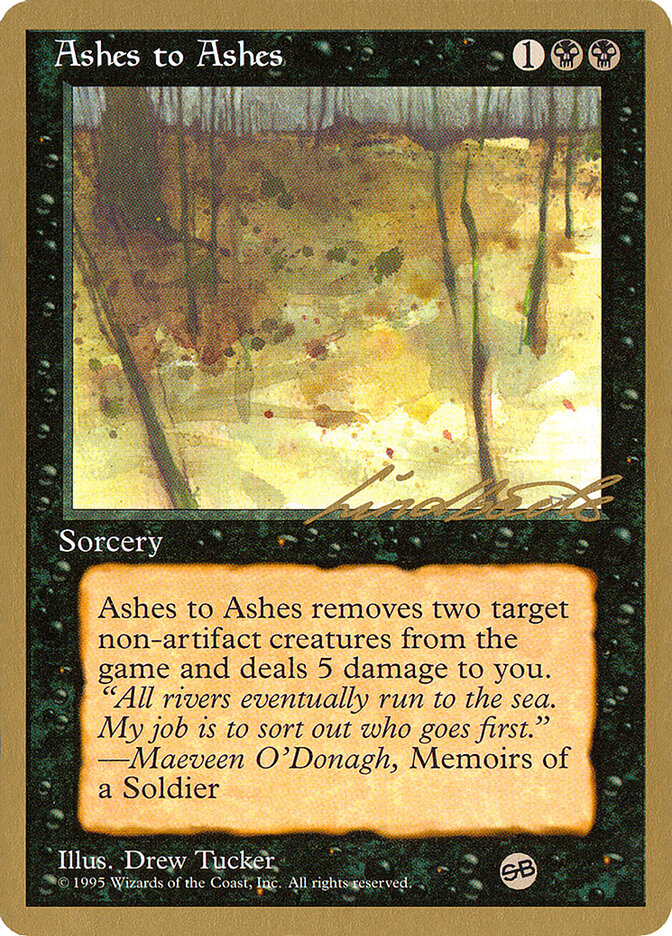 Ashes to Ashes card front