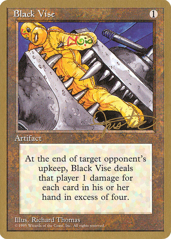 Black Vise card front