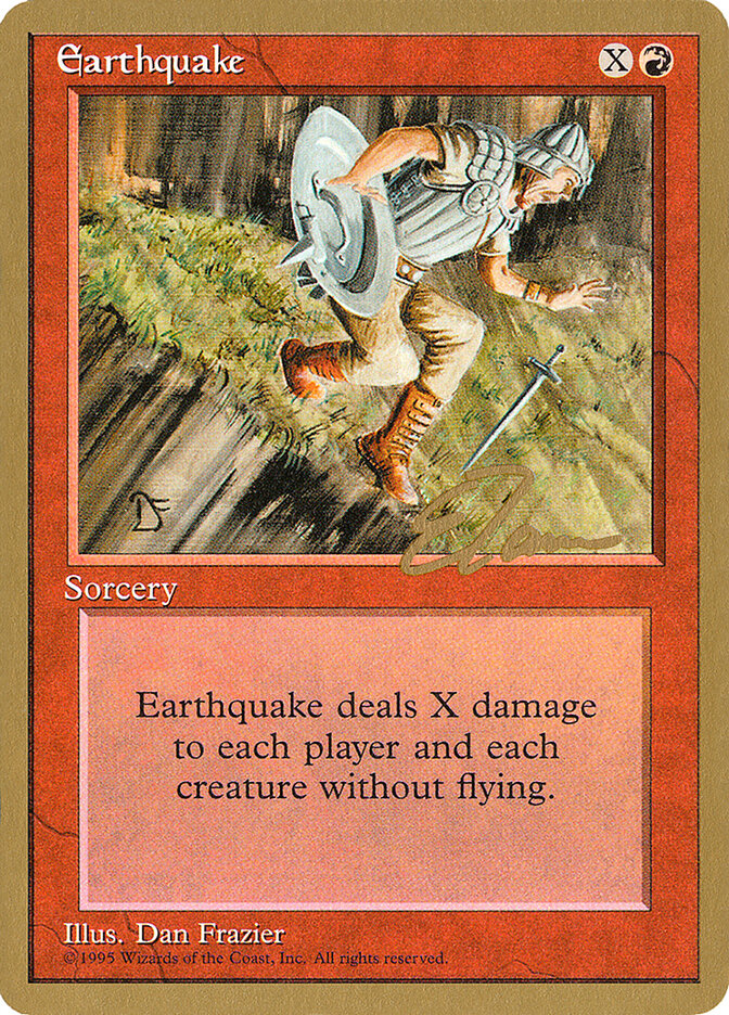 Earthquake card front
