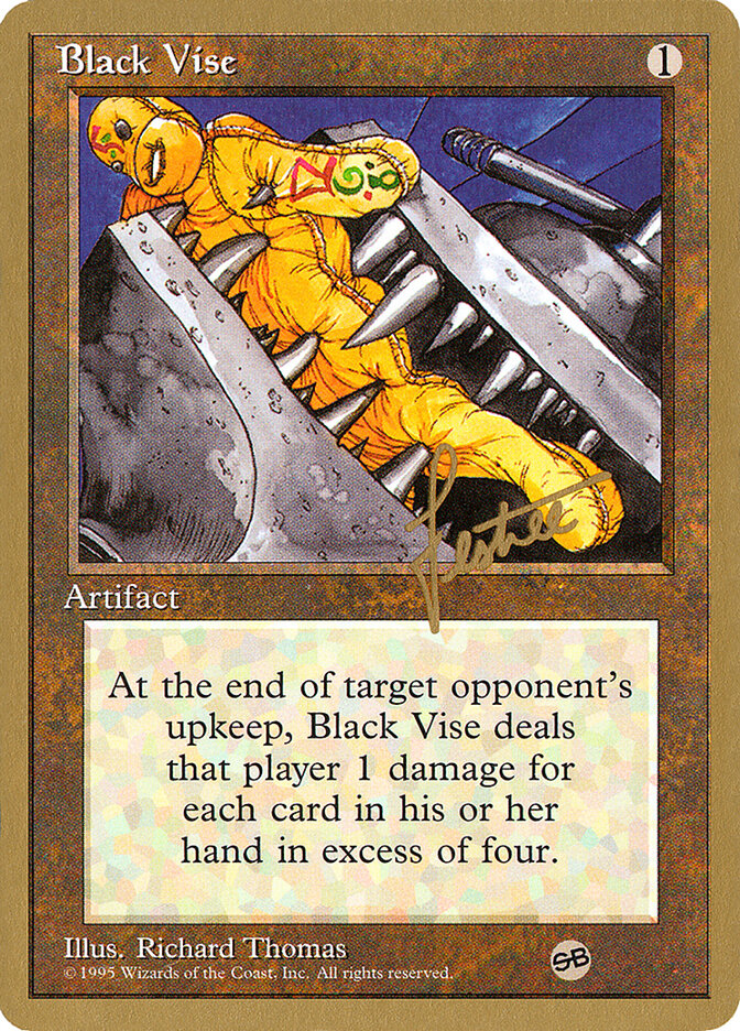 Black Vise card front