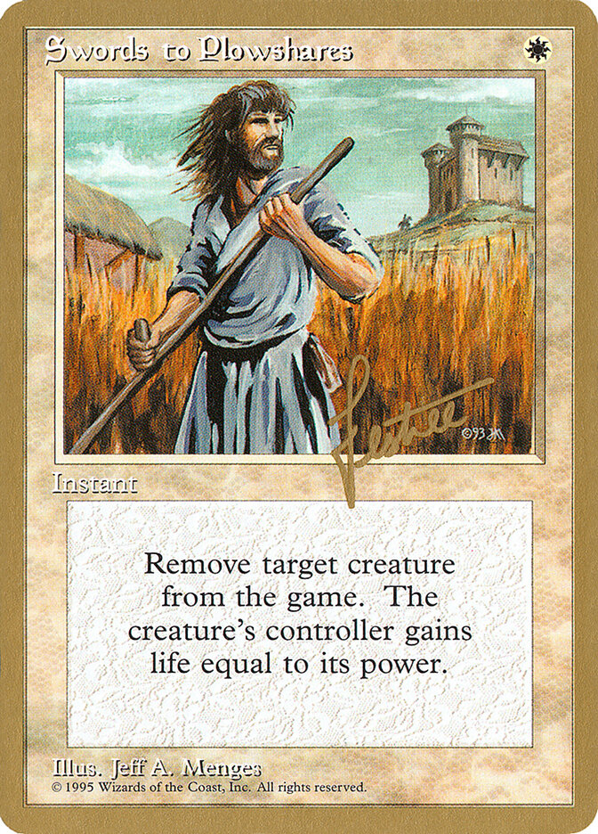 Swords to Plowshares card front