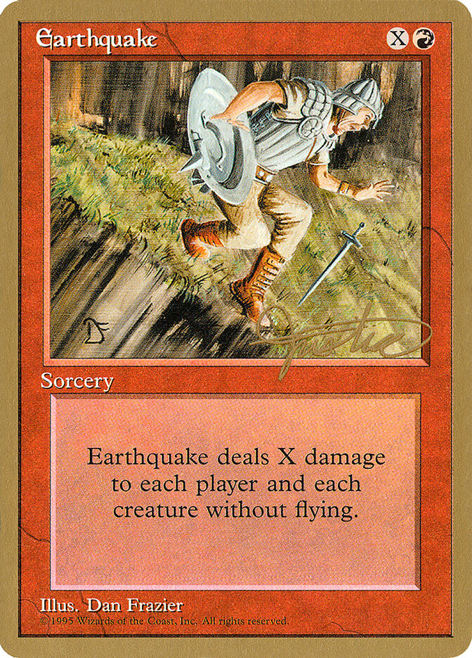 Earthquake card front