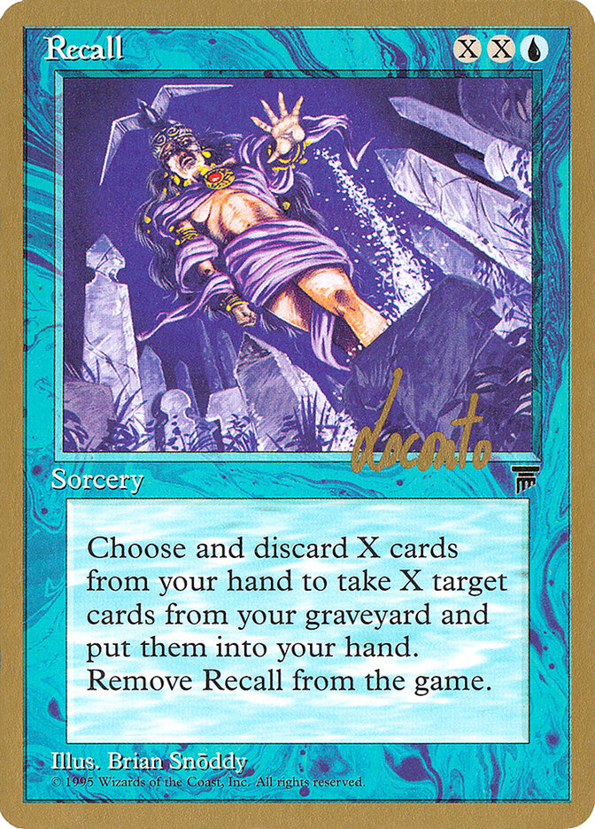 Recall card front