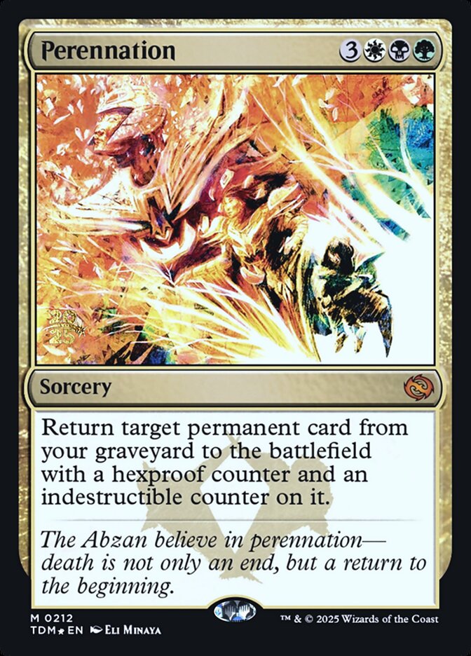 Perennation card front