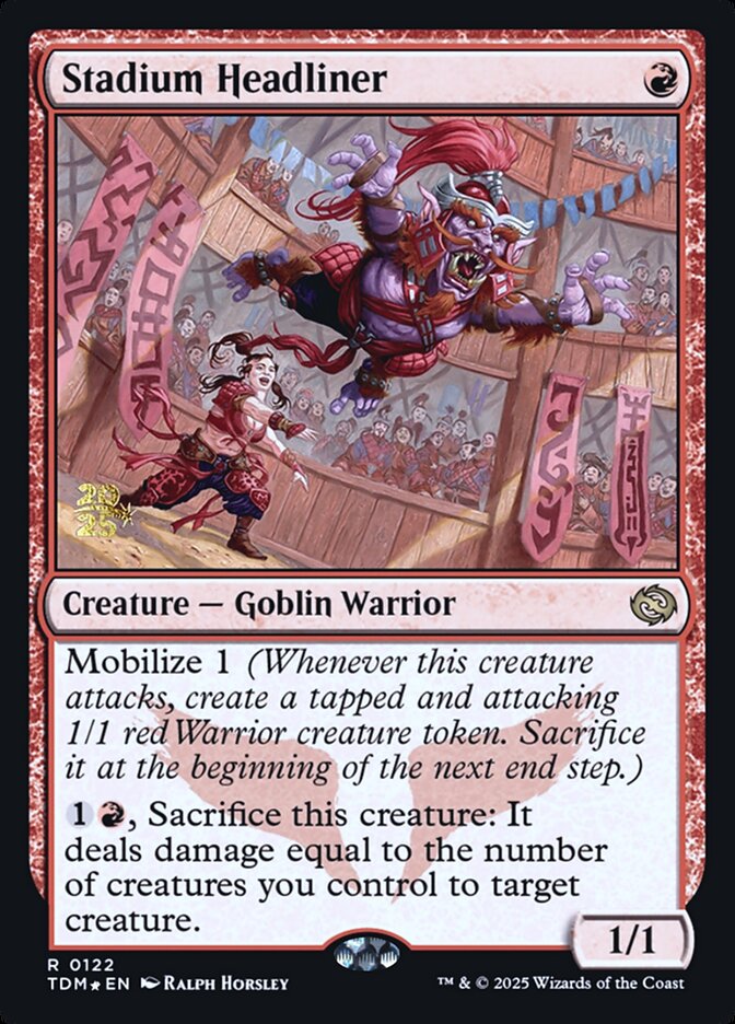 Stadium Headliner card front