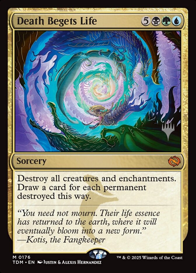 Death Begets Life card front