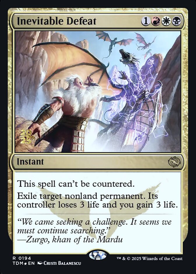 Inevitable Defeat card front