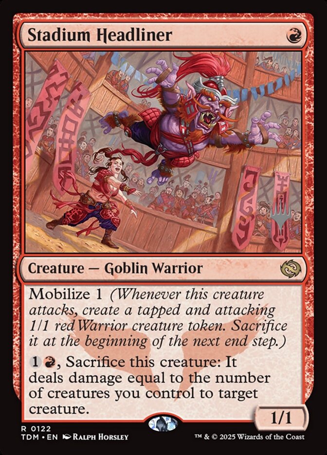 Stadium Headliner card front