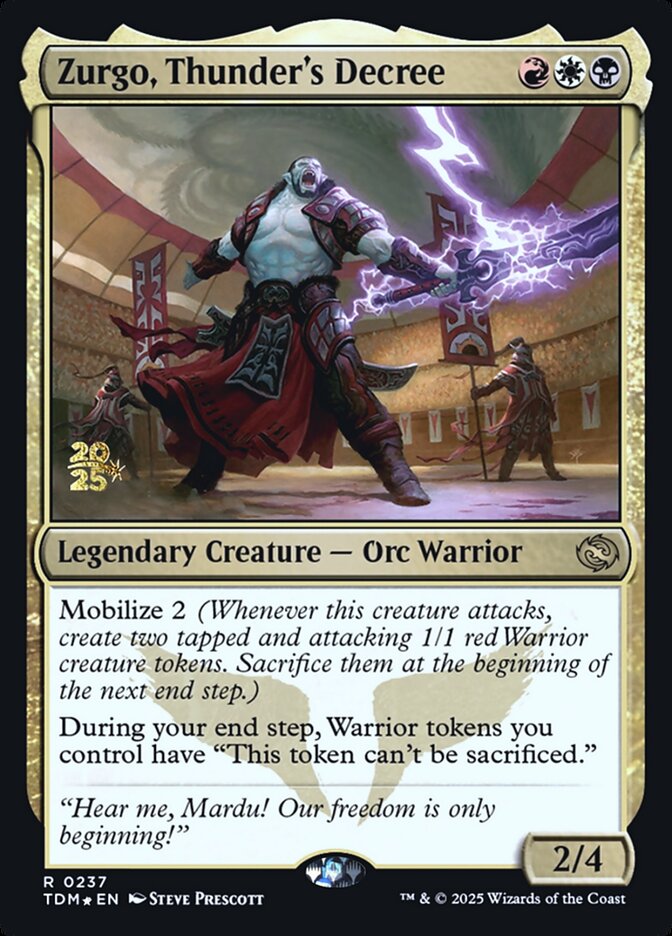 Zurgo, Thunder's Decree card front