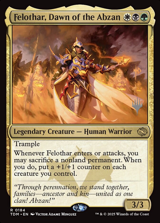 Felothar, Dawn of the Abzan card front