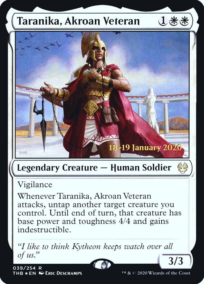 Taranika, Akroan Veteran card front