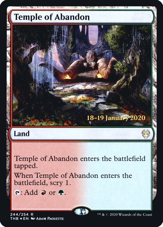 Temple of Abandon card front