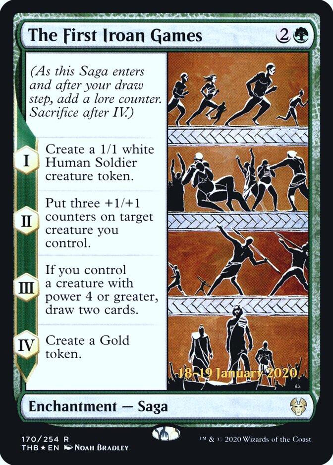 The First Iroan Games card front