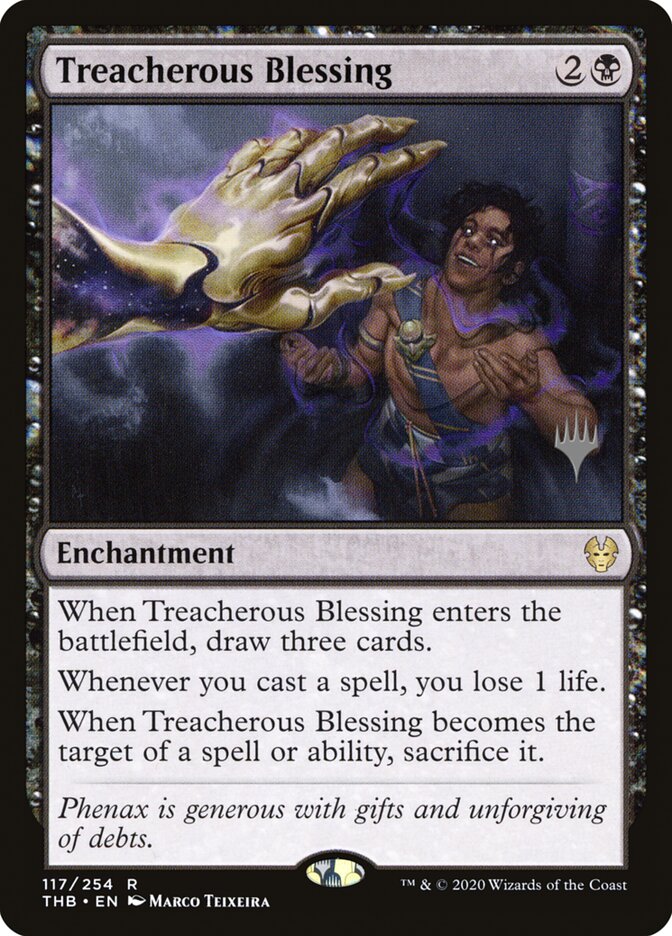 Treacherous Blessing card front