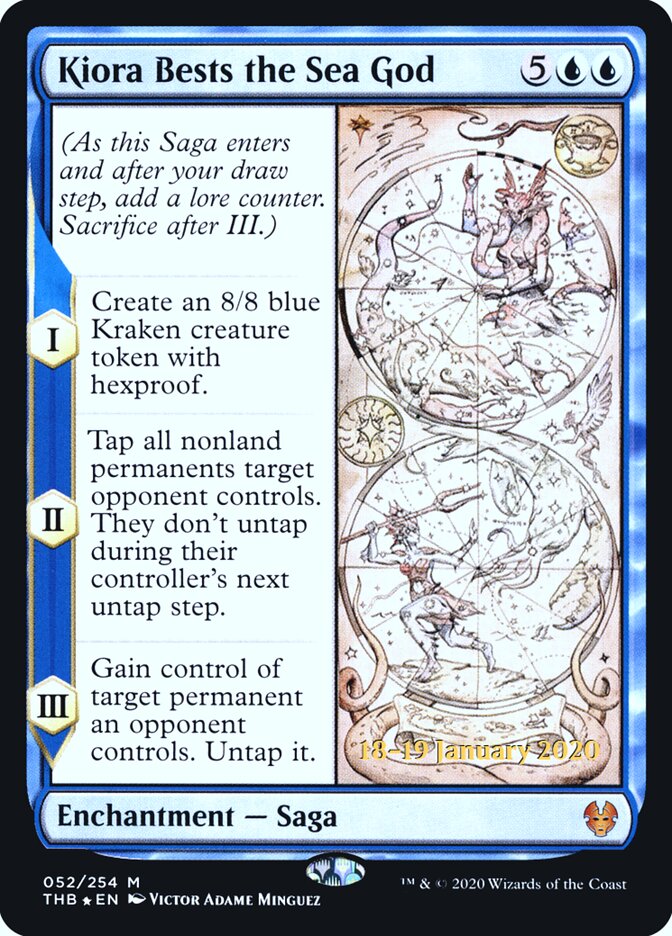 Kiora Bests the Sea God card front