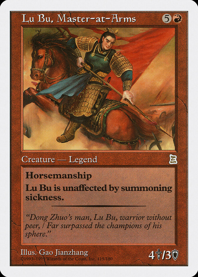 Lu Bu, Master-at-Arms card front