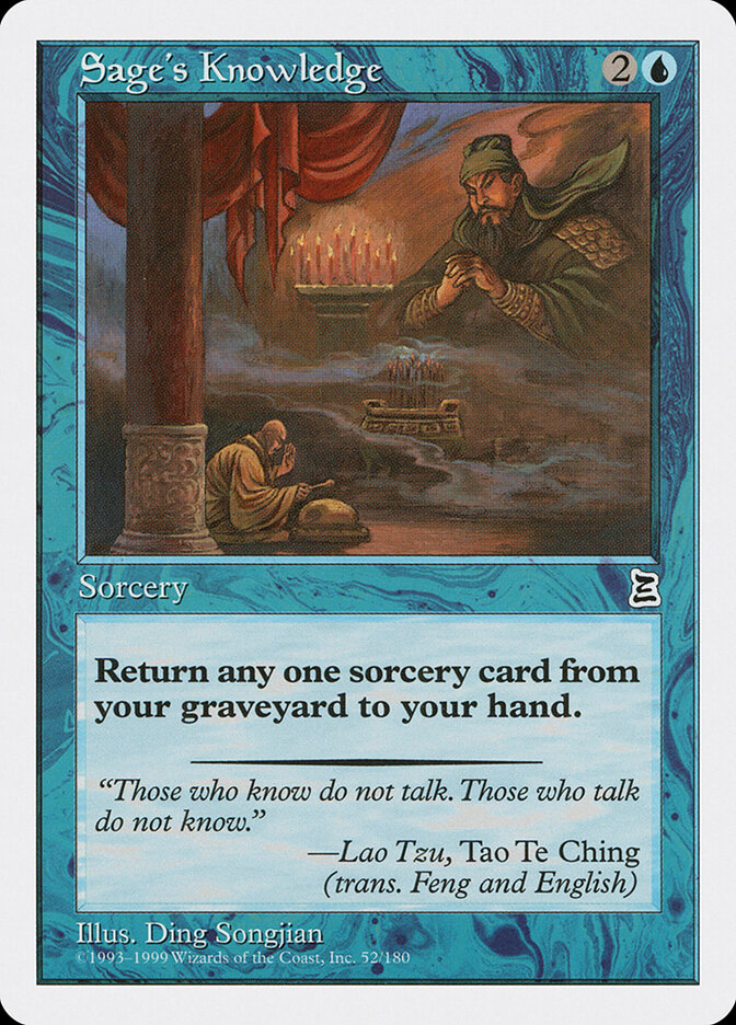 Sage's Knowledge card front