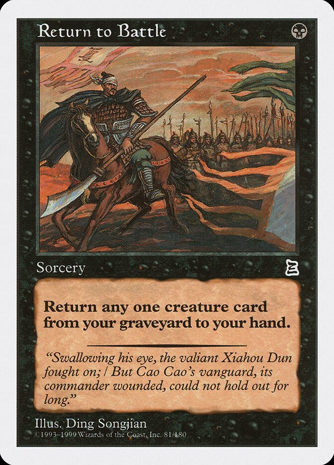 Return to Battle card front