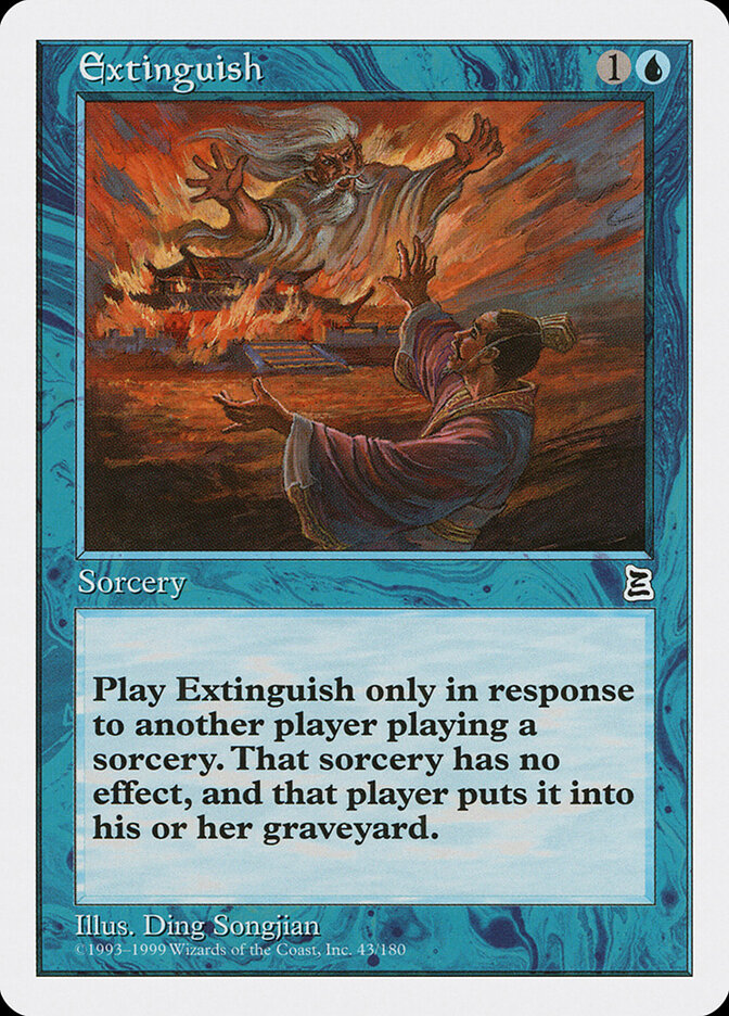 Extinguish card front