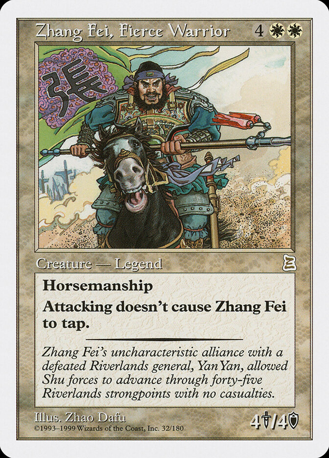 Zhang Fei, Fierce Warrior card front