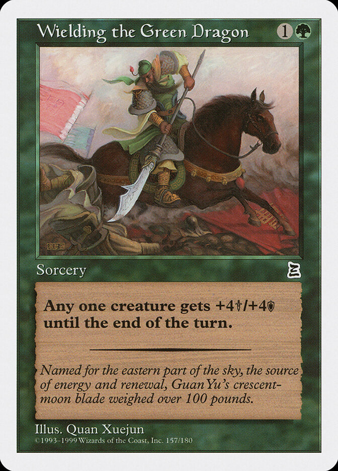 Wielding the Green Dragon card front
