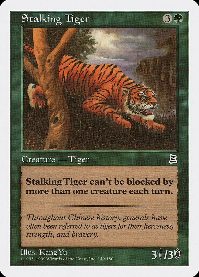Stalking Tiger card front
