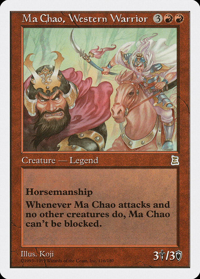 Ma Chao, Western Warrior card front