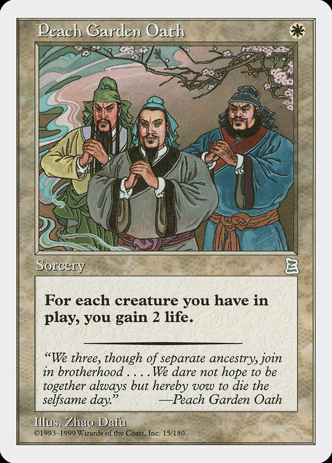 Peach Garden Oath card front