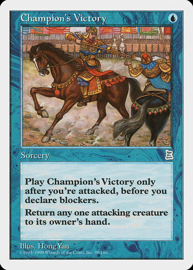 Champion's Victory card front