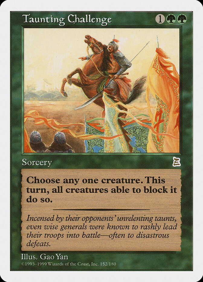 Taunting Challenge card front