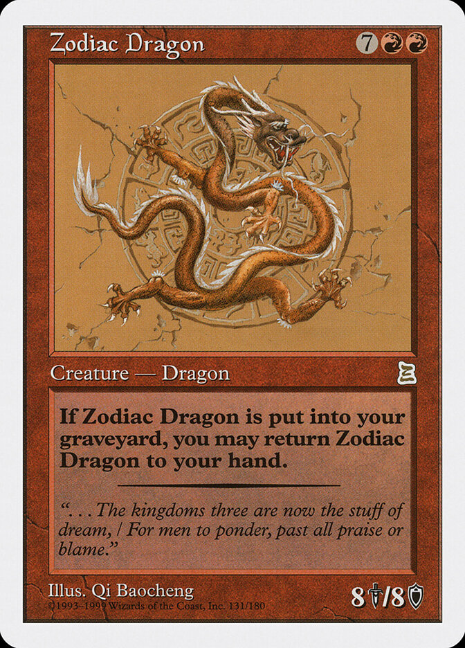 Zodiac Dragon card front