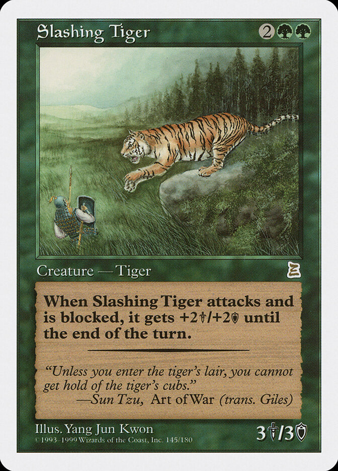 Slashing Tiger card front