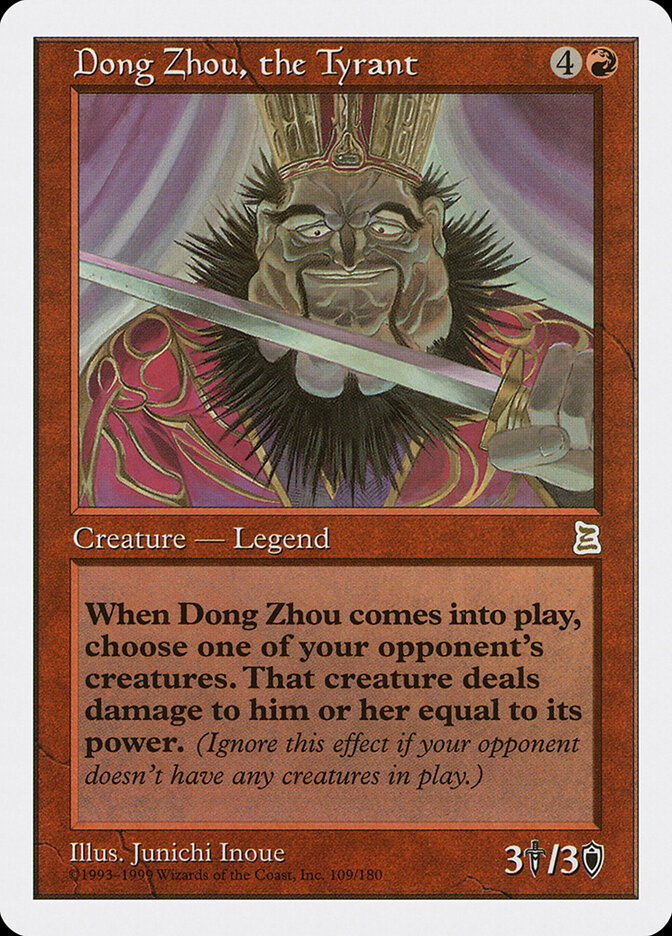 Dong Zhou, the Tyrant card front