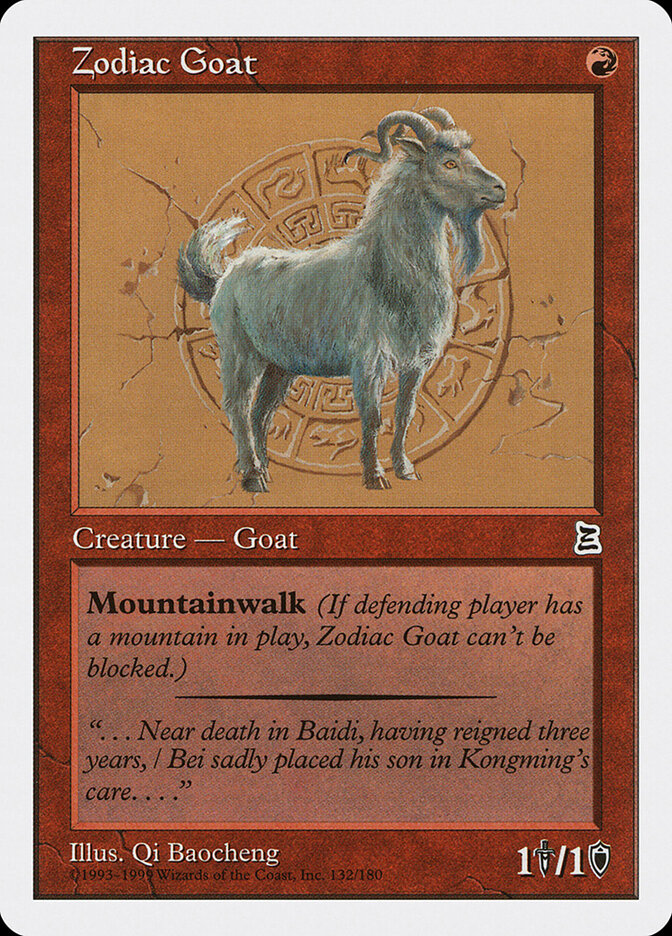 Zodiac Goat card front