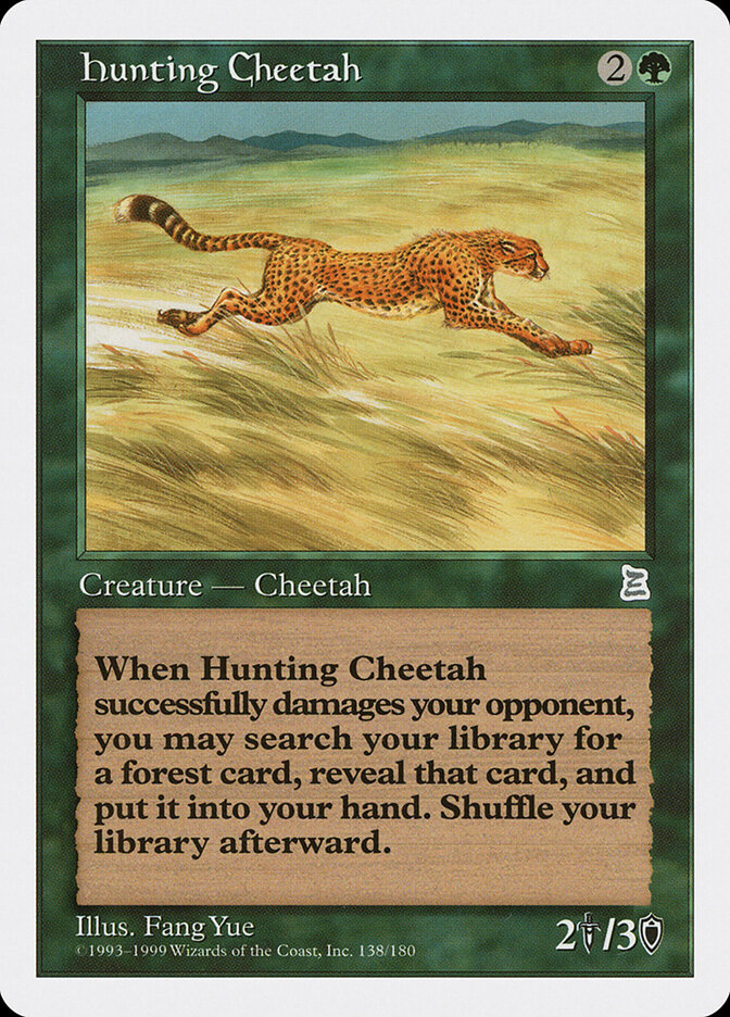 Hunting Cheetah card front