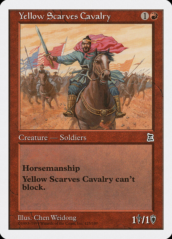 Yellow Scarves Cavalry card front