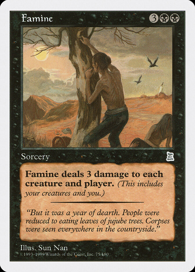 Famine card front