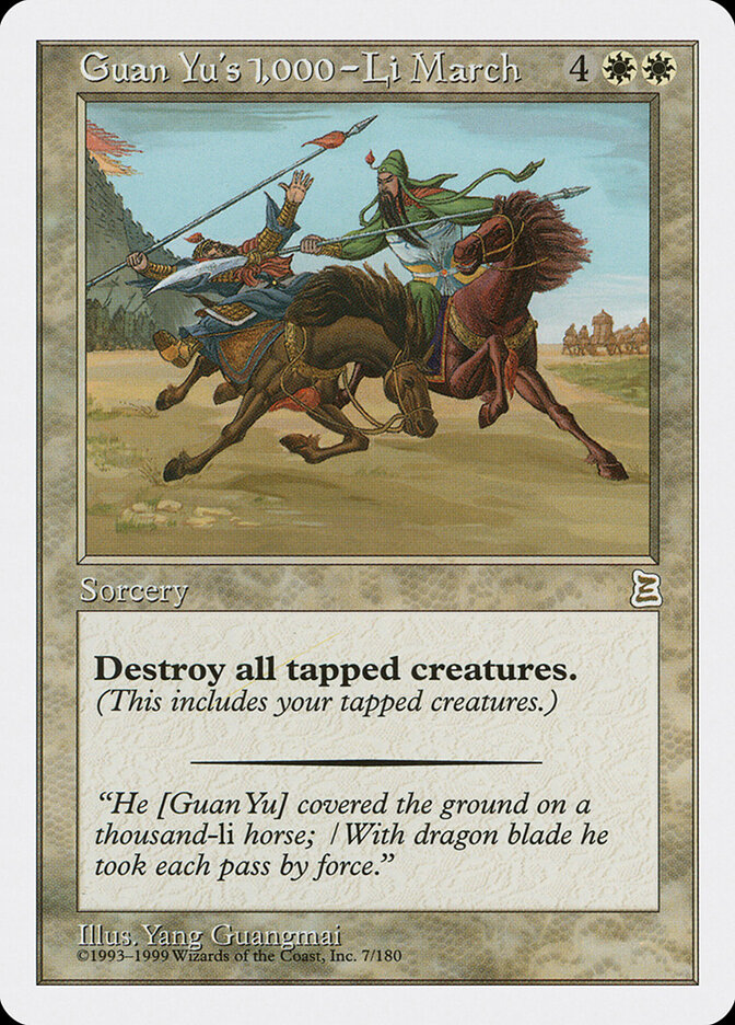 Guan Yu's 1,000-Li March card front