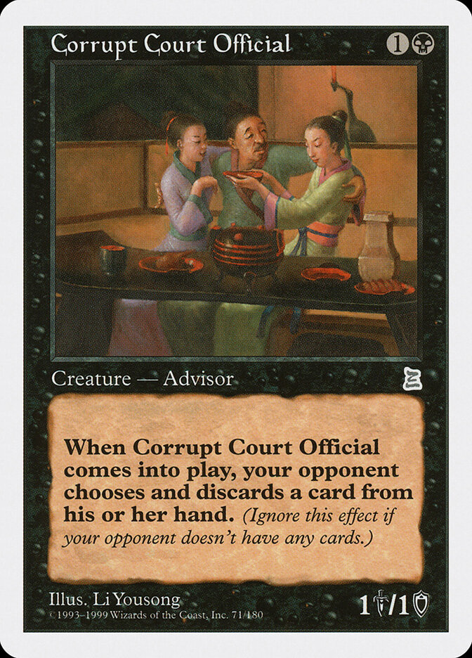 Corrupt Court Official card front