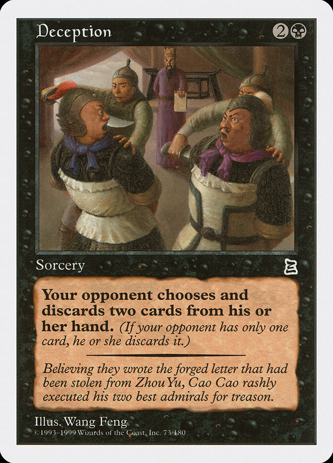 Deception card front