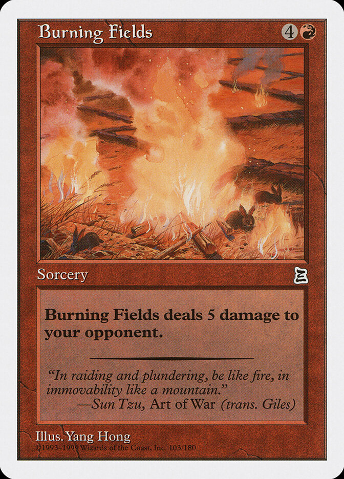 Burning Fields card front