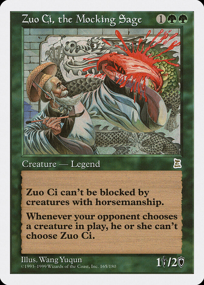 Zuo Ci, the Mocking Sage card front
