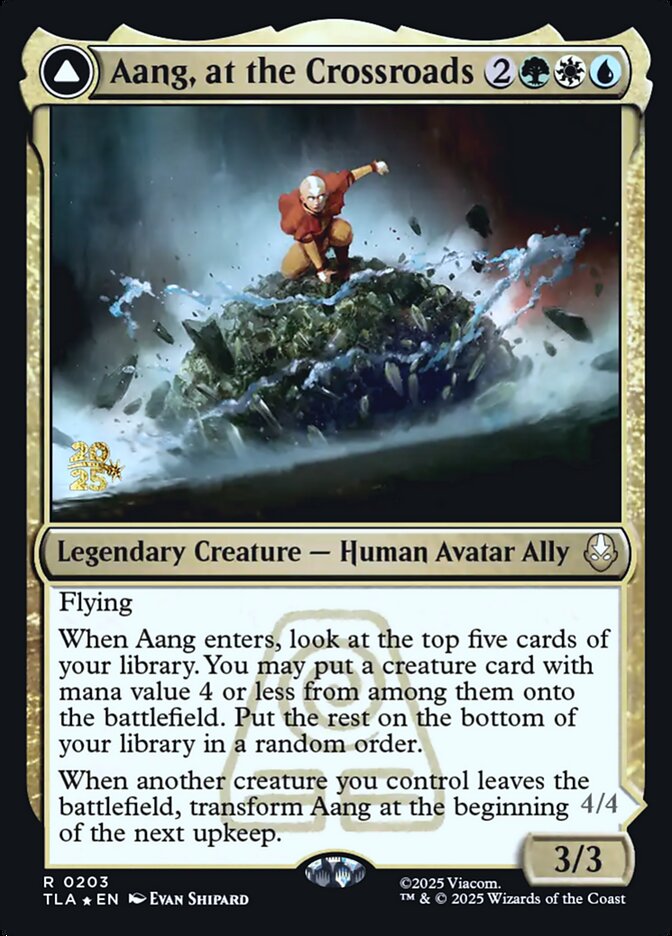 Aang, at the Crossroads card front