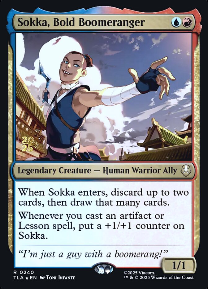 Sokka, Bold Boomeranger card front
