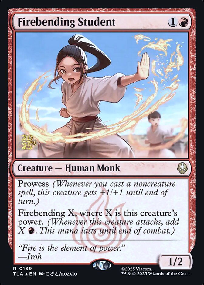 Firebending Student card front