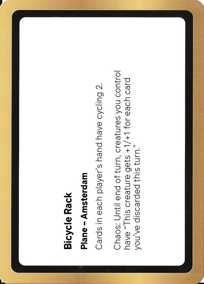 Bicycle Rack card front