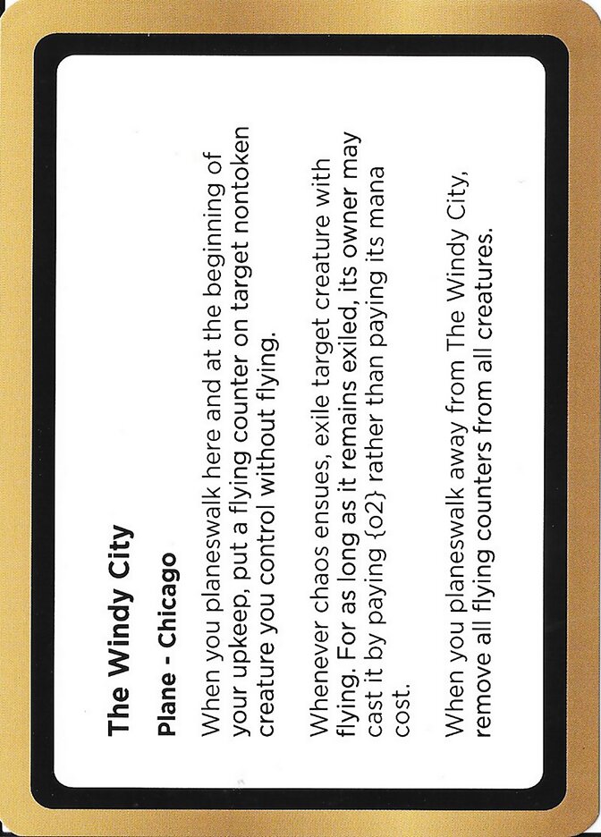 The Windy City card front