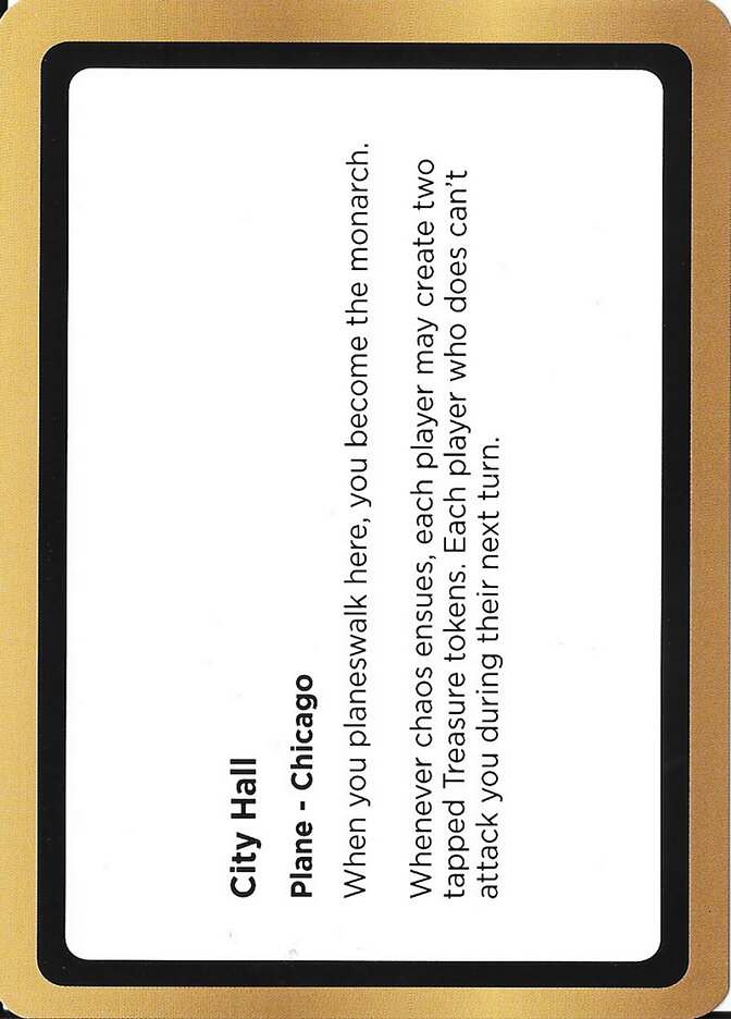 City Hall card front
