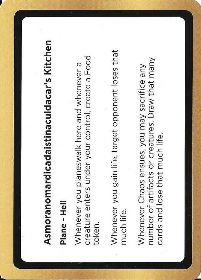 Asmoranomardicadaistinaculdacar's Kitchen card front